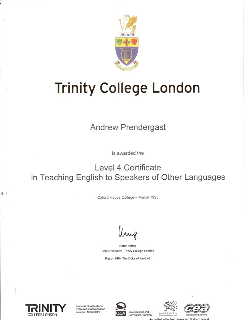 Trinity College London TESOL Certificate